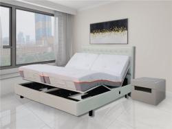 Кровать двуспальная кожаная красная с матрасом и массажем (арт. 26-1702300)