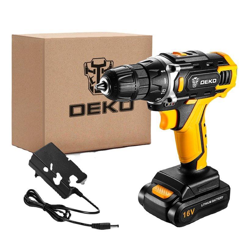 Шуруповерт DEKO 16В 32Нм аккумуляторный для дома (арт. 26-2402044)