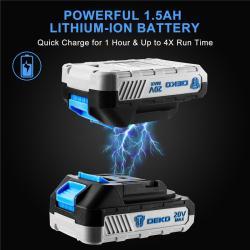 Аккумуляторная дрель-шуруповерт 20В бесщеточная 1500мАч (арт. 26-2402068)