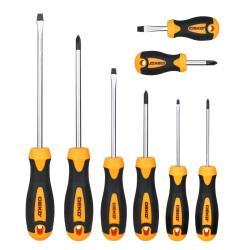 Набор отверток с трещоткой 8 предметов пластиковая ручка (арт. 26-2402205)