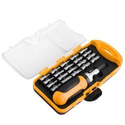 Отвертка DEKO с трещоткой 21 предмет из стали для ремонта (арт. 26-2402300)