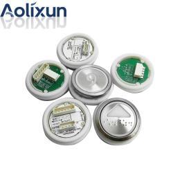 Кнопка лифта KONE круглая с белой/красной подсветкой и шрифтом брайля (арт. 26-2502025)