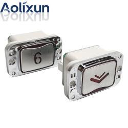 Кнопка для лифта LG sigma, квадратная, красно-синий свет 24В (арт. 26-2502028)